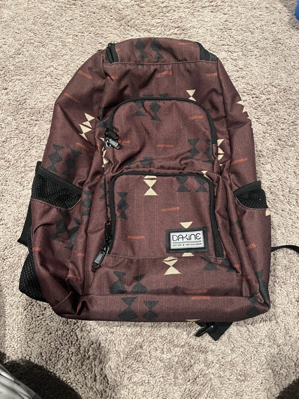 Dakine Brown Geometric Print Backpack